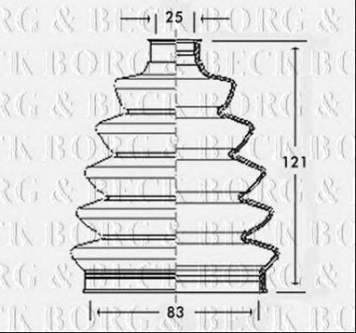BORG & BECK bcb2343 -  Пыльник, приводной вал